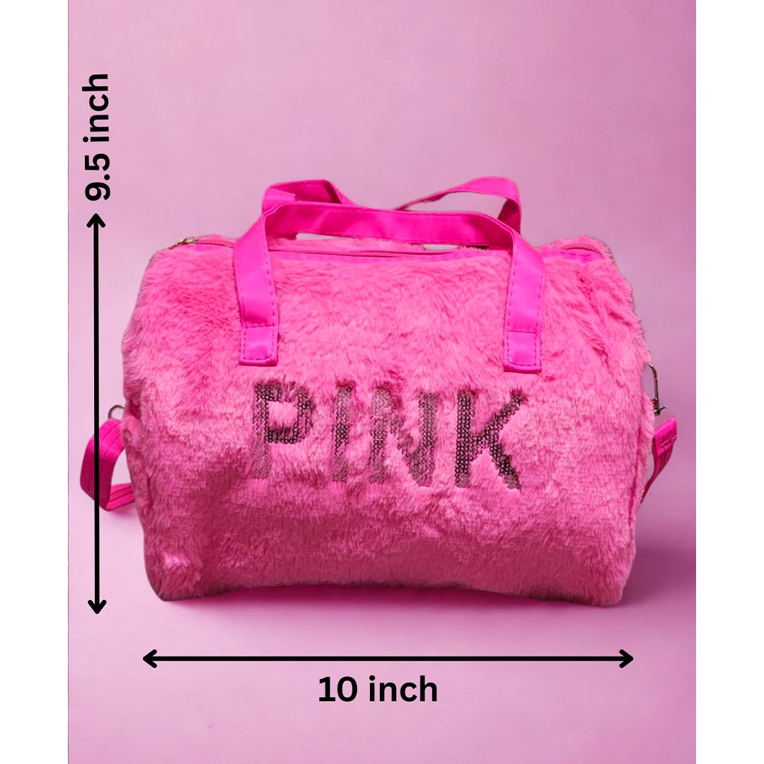 Colorfull Furry Duffel Sling Bag