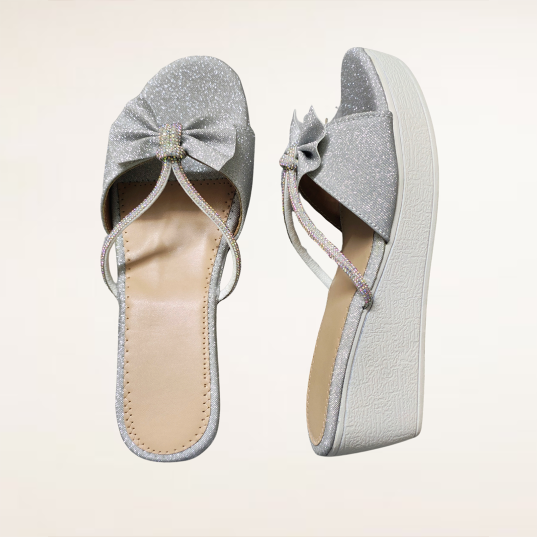 Stylish Bow Strap Slide Sandals