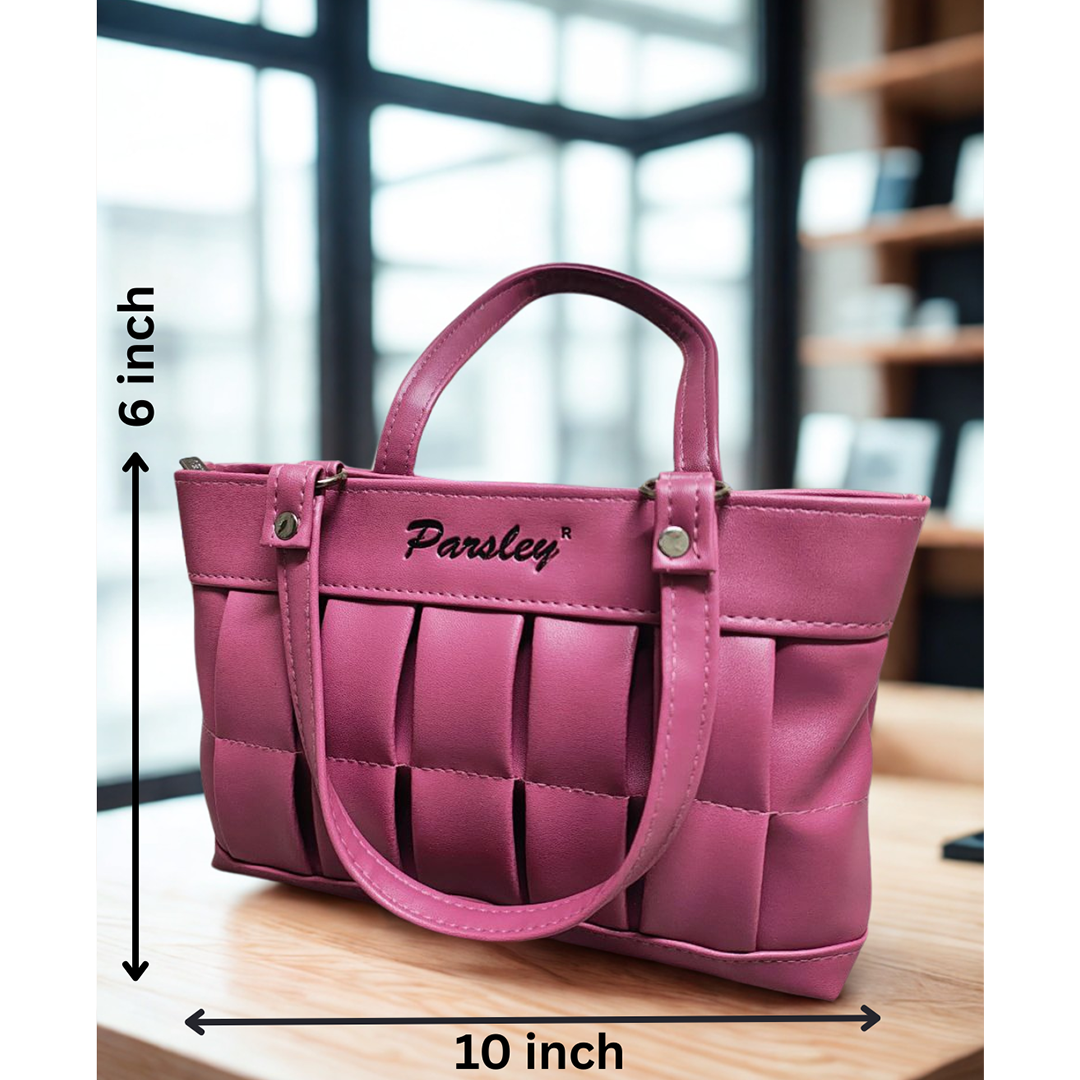 Elegant Woven Texture Hand Bag