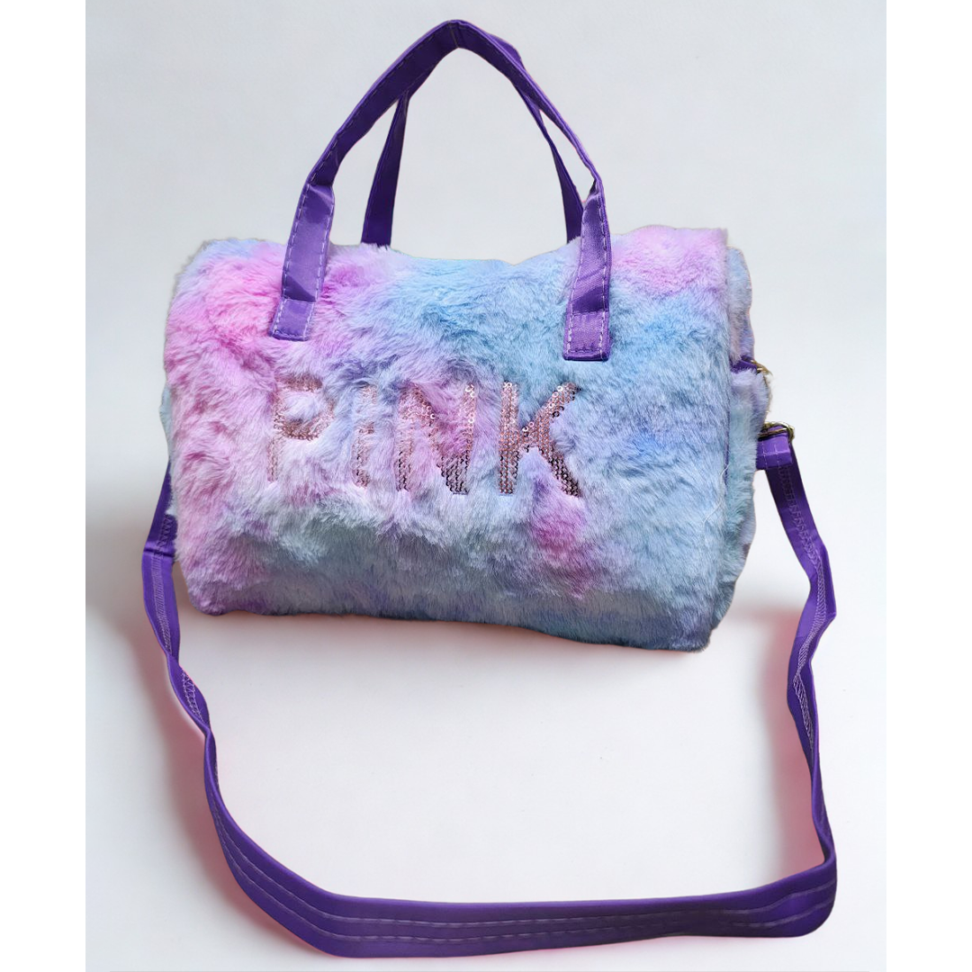 Colorfull Furry Duffel Sling Bag