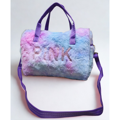 Colorfull Furry Duffel Sling Bag