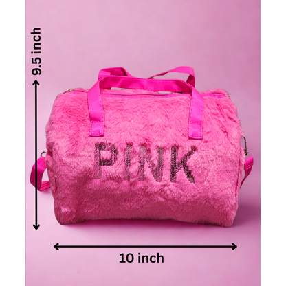 Colorfull Furry Duffel Sling Bag