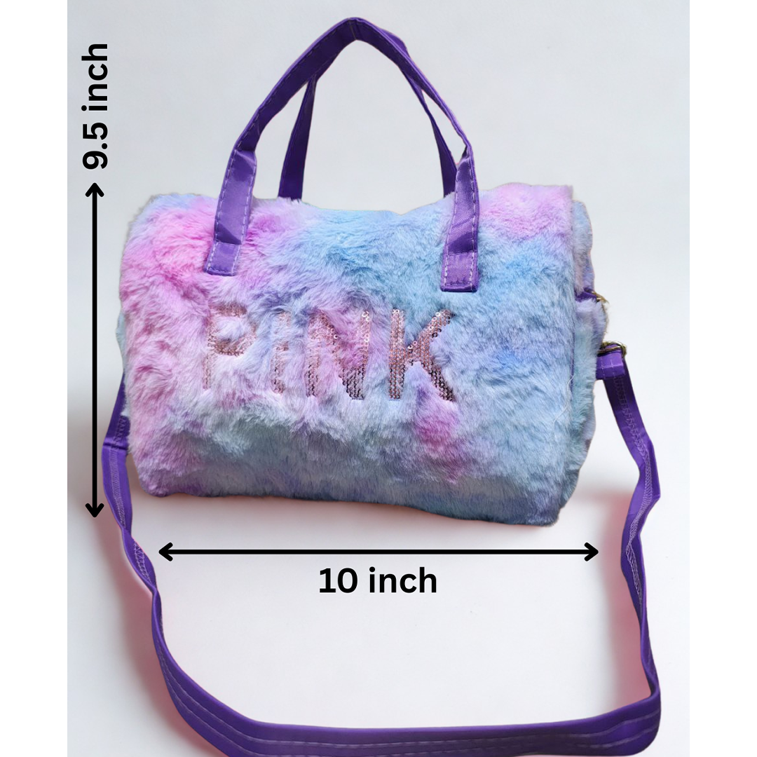 Colorfull Furry Duffel Sling Bag