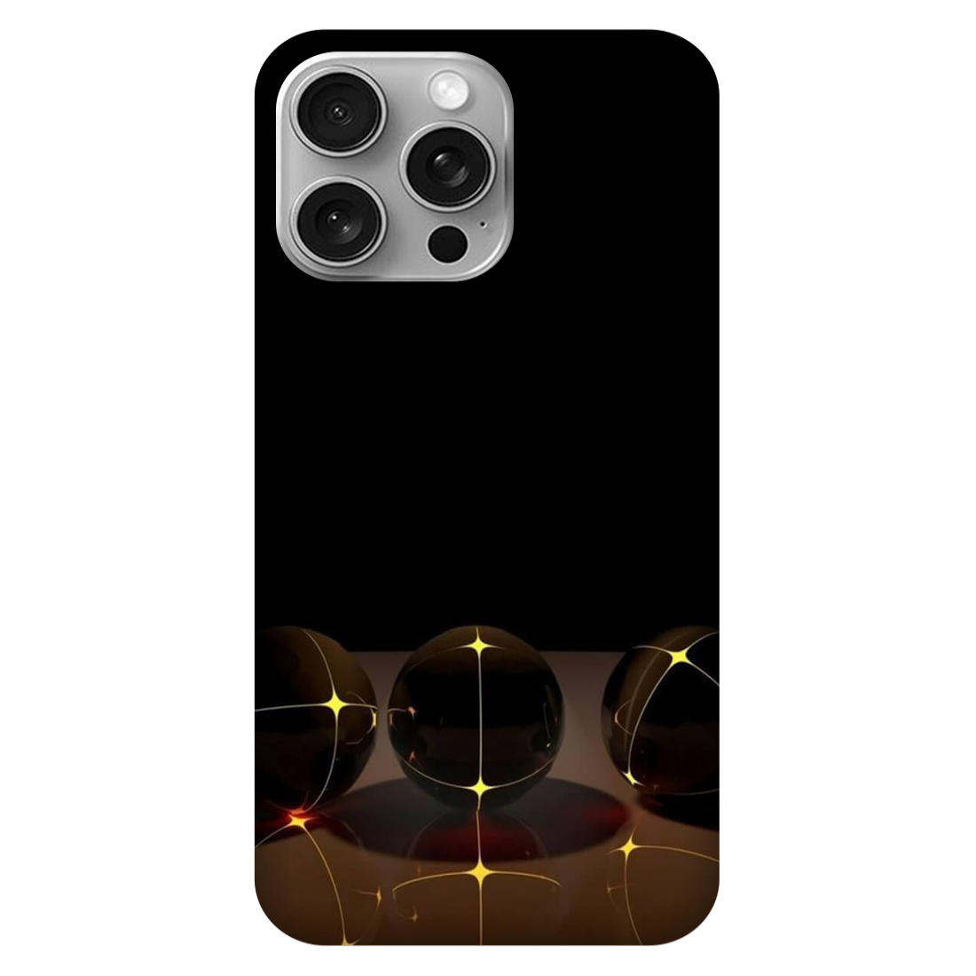 3D Black Glass Case