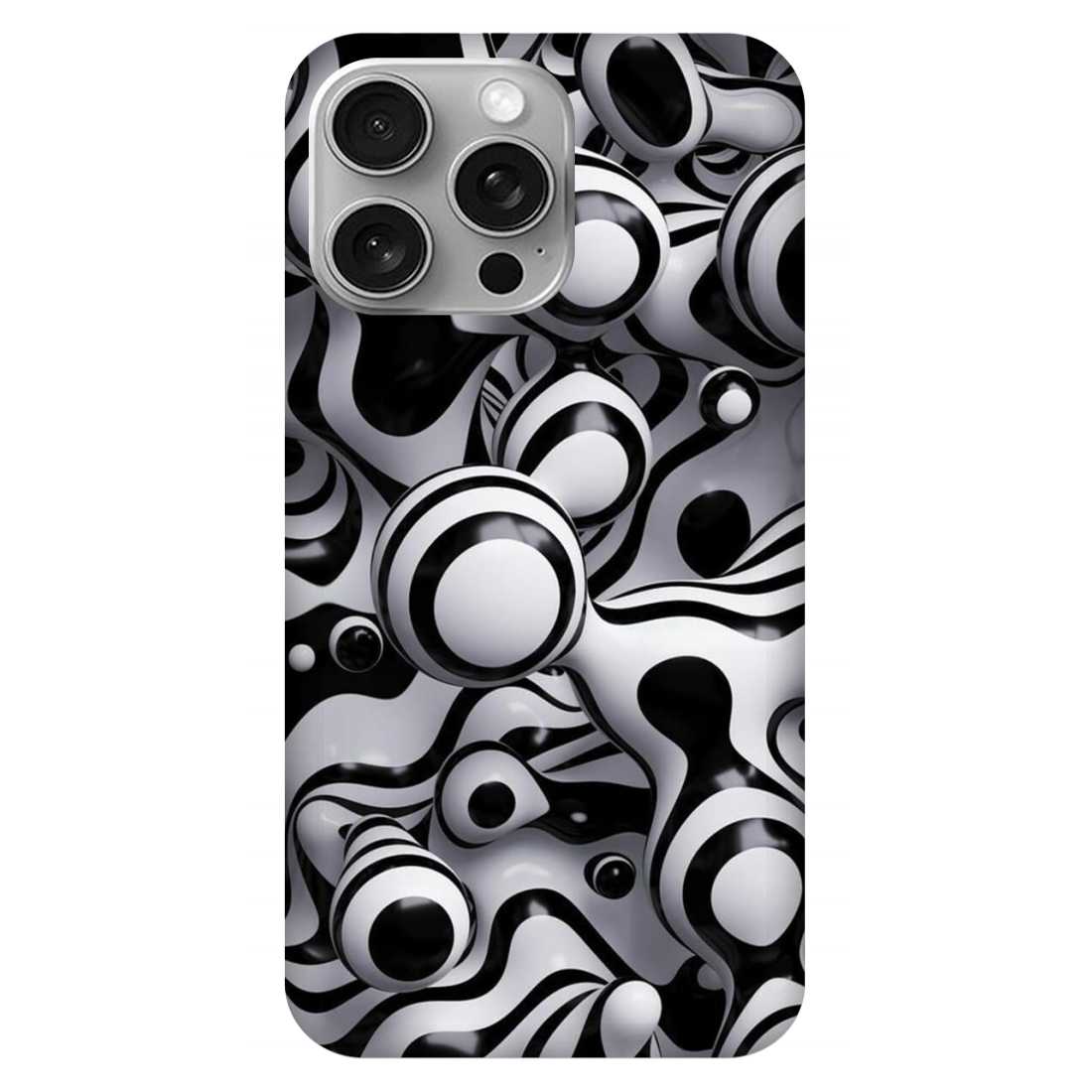 3D Black & White Spinner Shape Case