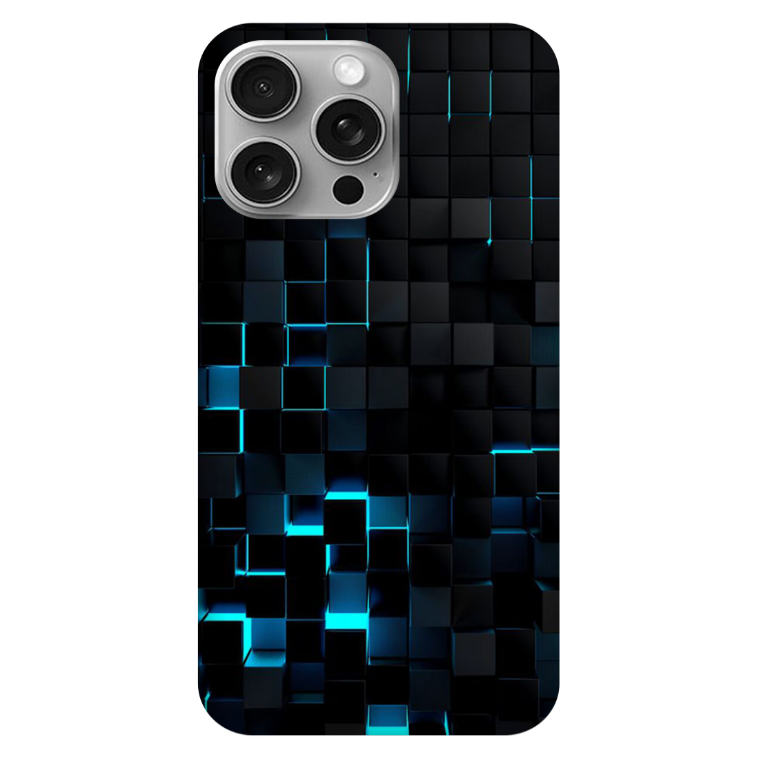 3D Blue Square Case