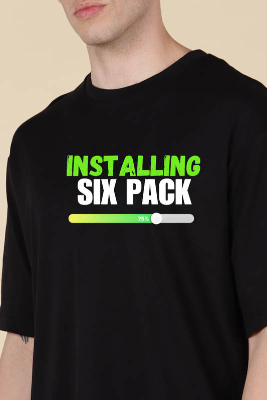 Installing Six Pack Unisex Gym Oversize T-shirt