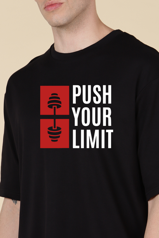 Push Your Limit Unisex Gym Oversize T-shirt