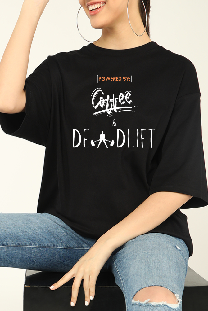 Coffee DeadLift Gym  Oversize T-shirt