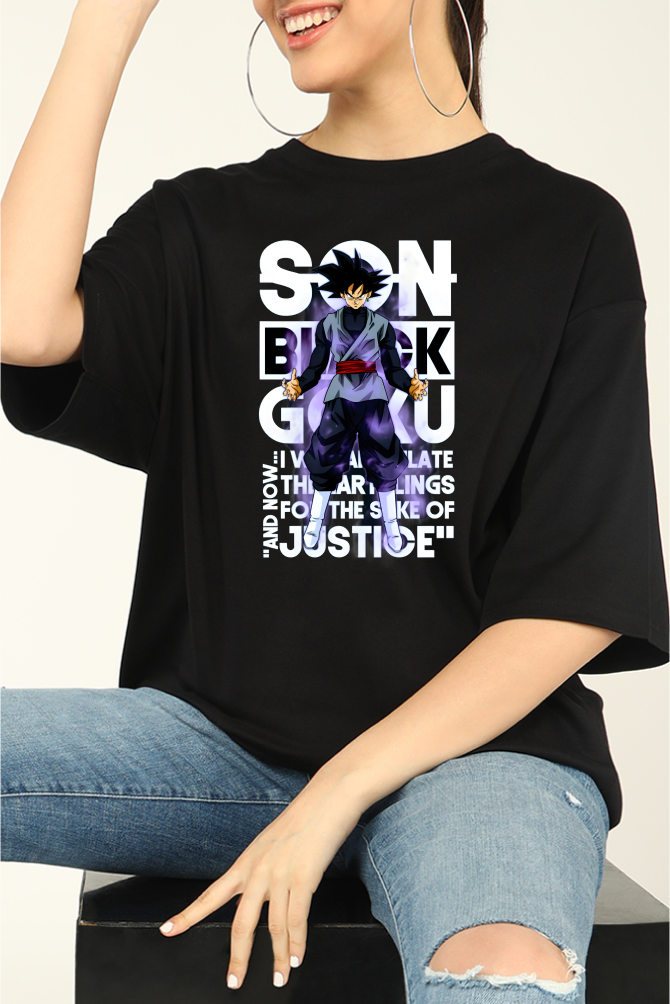 Son Black Goku Oversized T-shirts