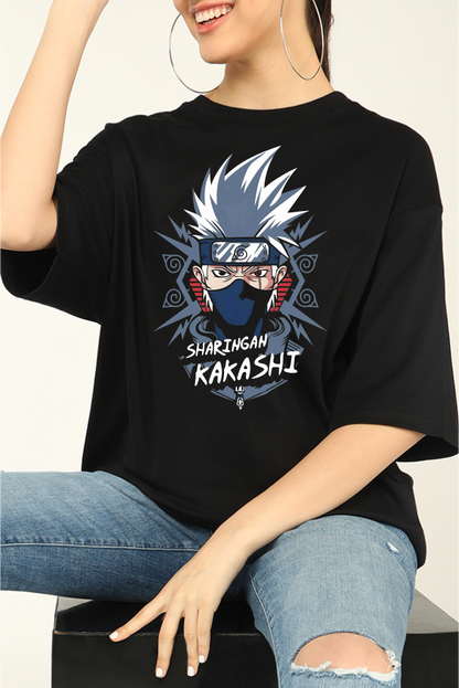 Sharingan Kakashi Oversized T-shirts