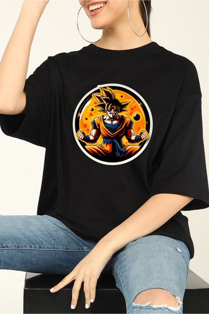 Goku Power Oversized T-shirts