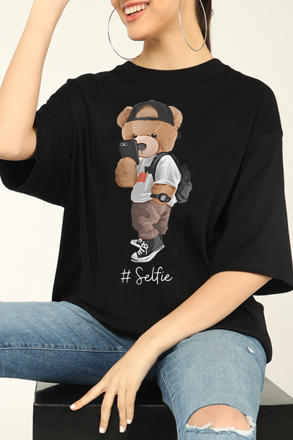 Teddy with Smartphone Oversized T-shirt