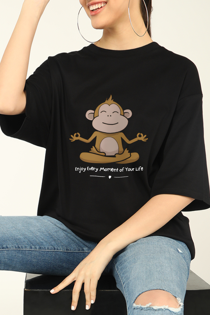 Meditative Monkey Oversized Tshirt