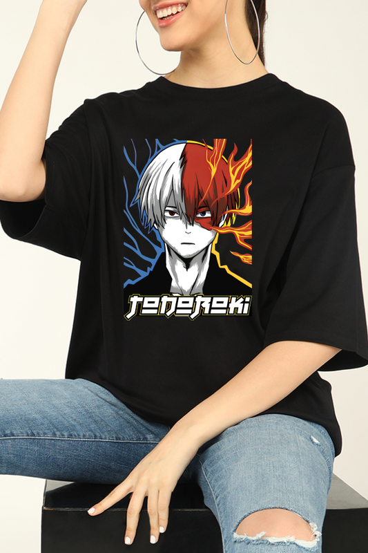 Shoto Todoroki Anime Oversized T-shirt