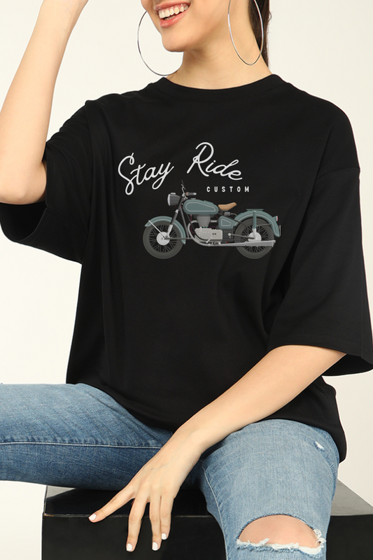 Stay Ride Custom Motorcycle Oversized T-shirt