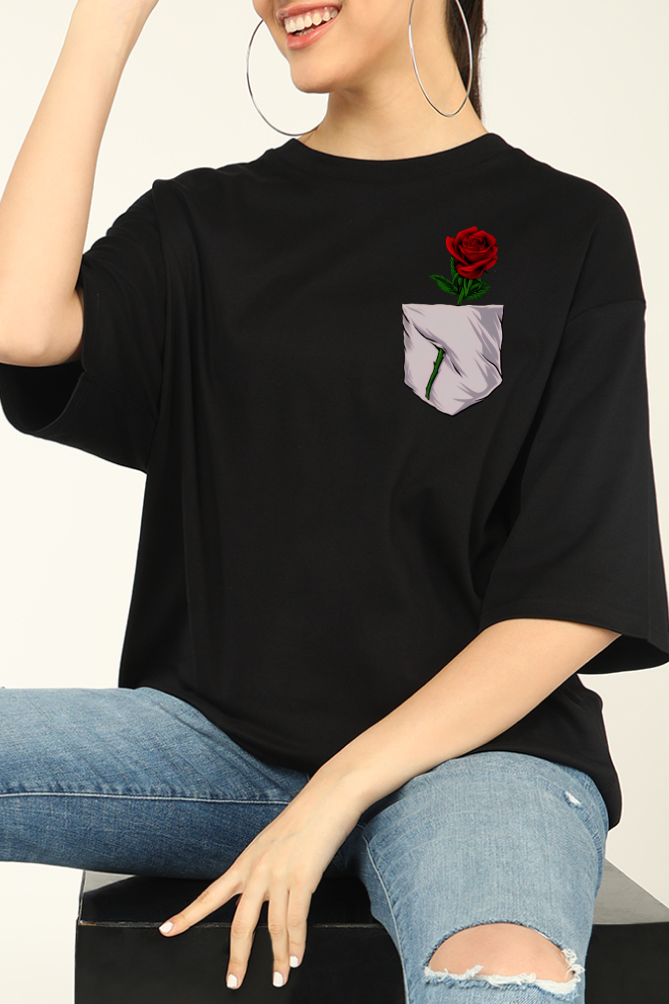 Pocket Rose Oversized T-shirt