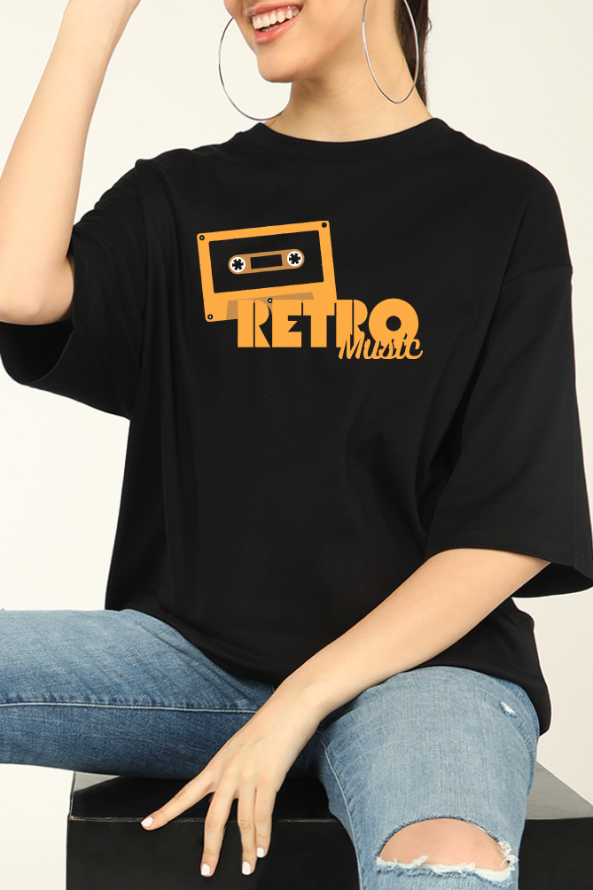 Retro Music Oversized T-shirt