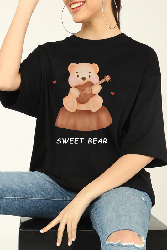 Bear With Gitter Oversized T-shirt