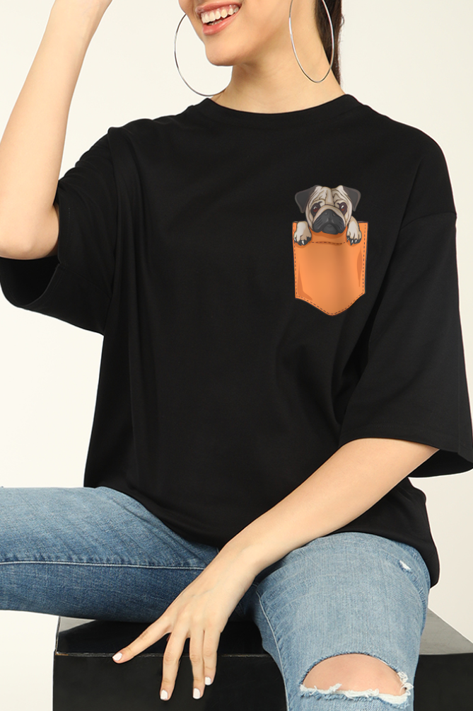 Kawaii Pug Dog Oversized T-shirt