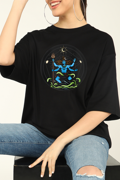 Mahadev With Trishul Oversized T-shirt