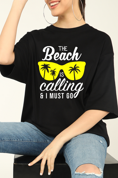 Beach Calling Oversized T-shirt