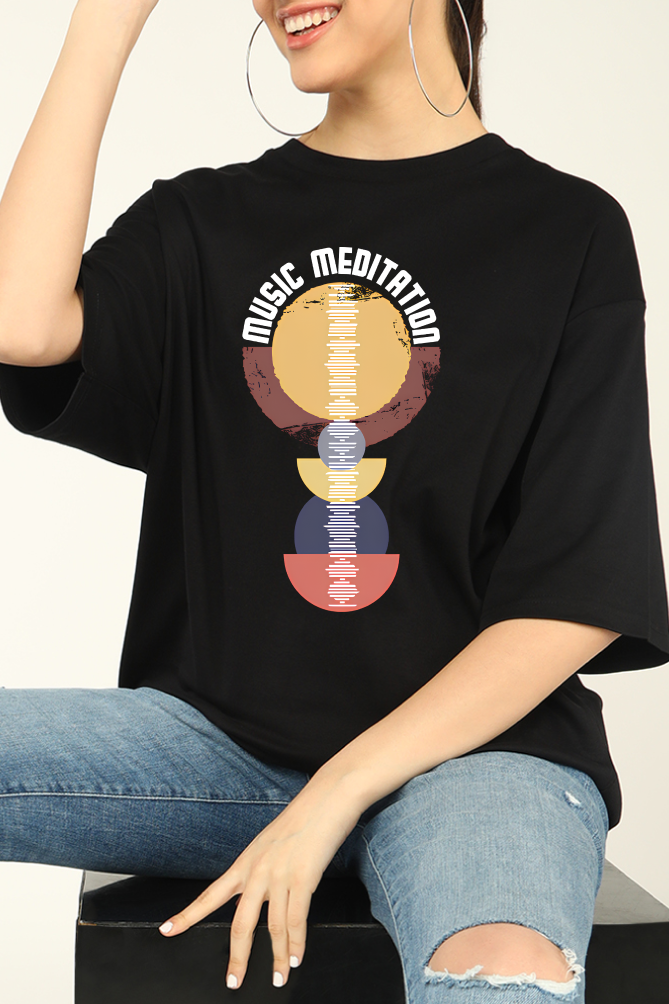 Music Meditation Oversized T-shirt