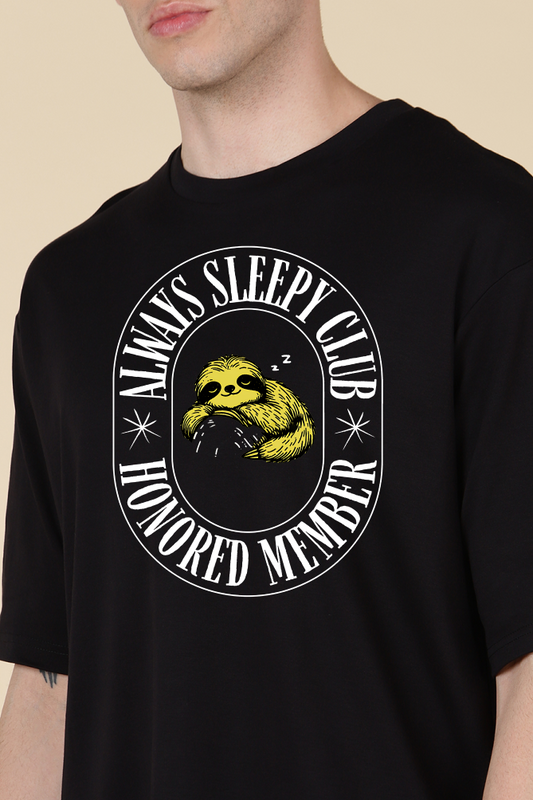 Always Sleepy Club  Oversized T-shirts