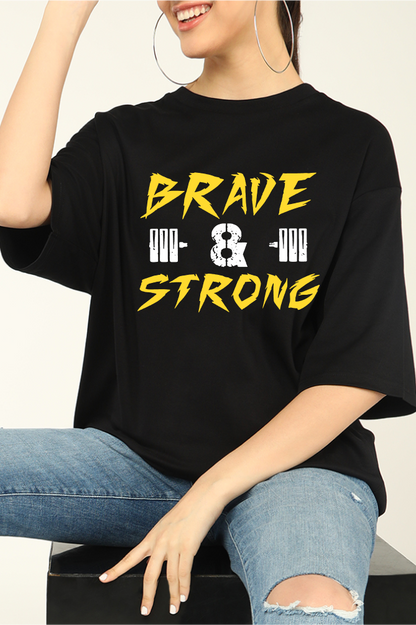 Brave & Strong Oversized T-shirts