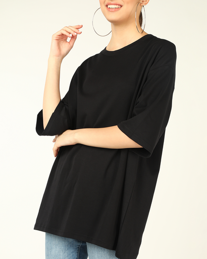 Unisex Black Oversize T-shirt