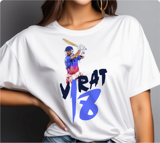Unisex RCB Virat 18 IPL  T-shirt