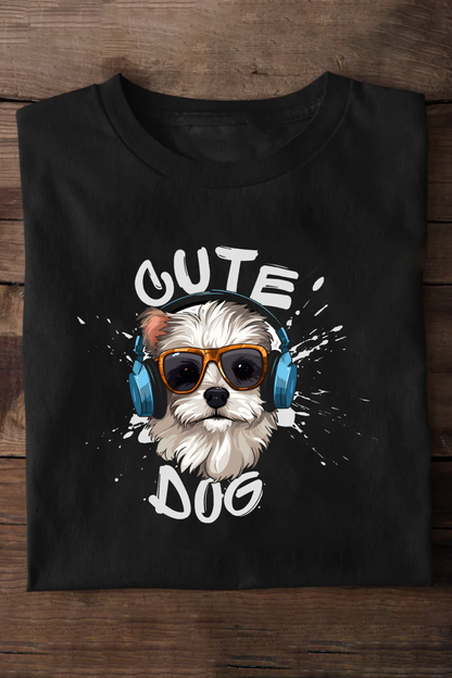 Dog With Headphones Oversized T-shirt