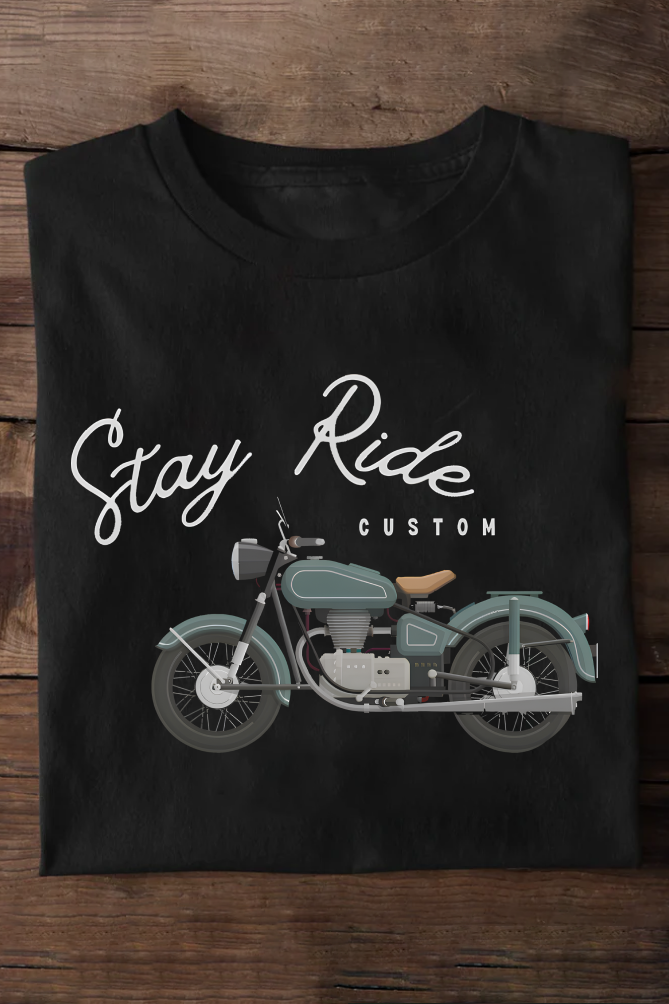 Stay Ride Custom Motorcycle Oversized T-shirt