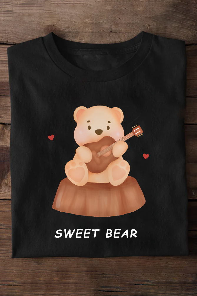 Bear With Gitter Oversized T-shirt