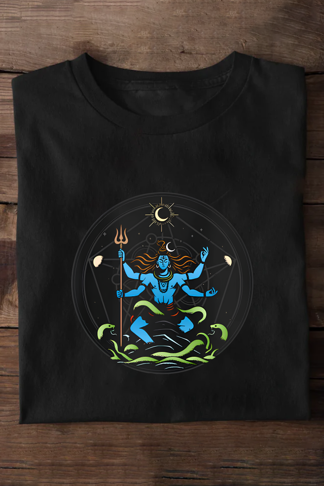 Mahadev With Trishul Oversized T-shirt