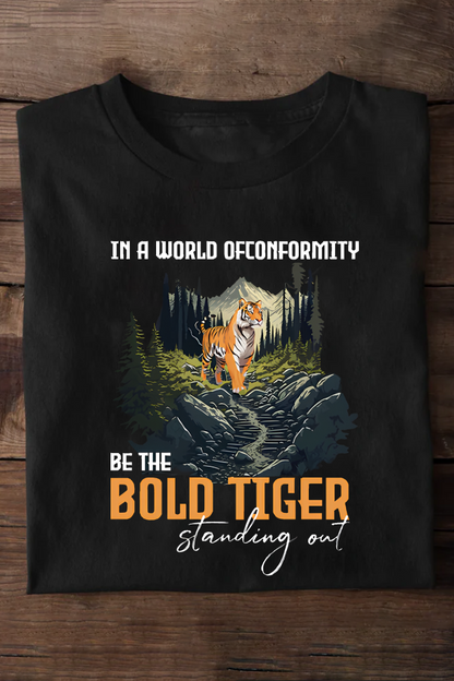 Bold Tiger in the Moonlight Oversized T-shirt