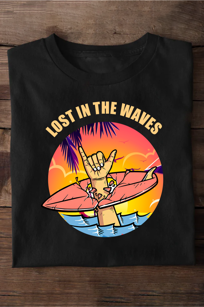 Lost in The Waves  Oversized T-shirts