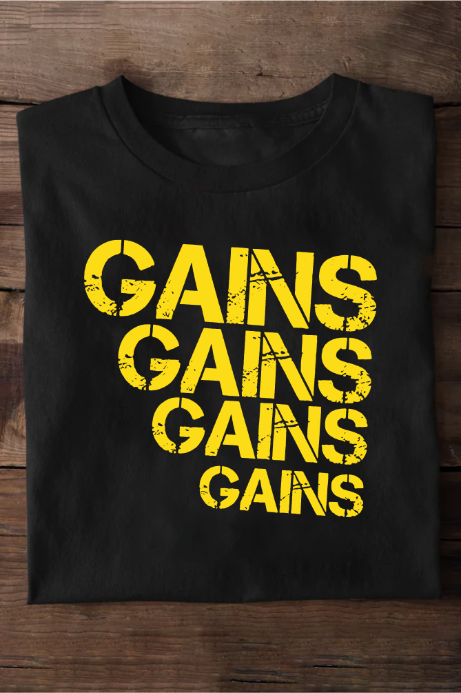 Gains Gains Gains  Oversized T-shirts