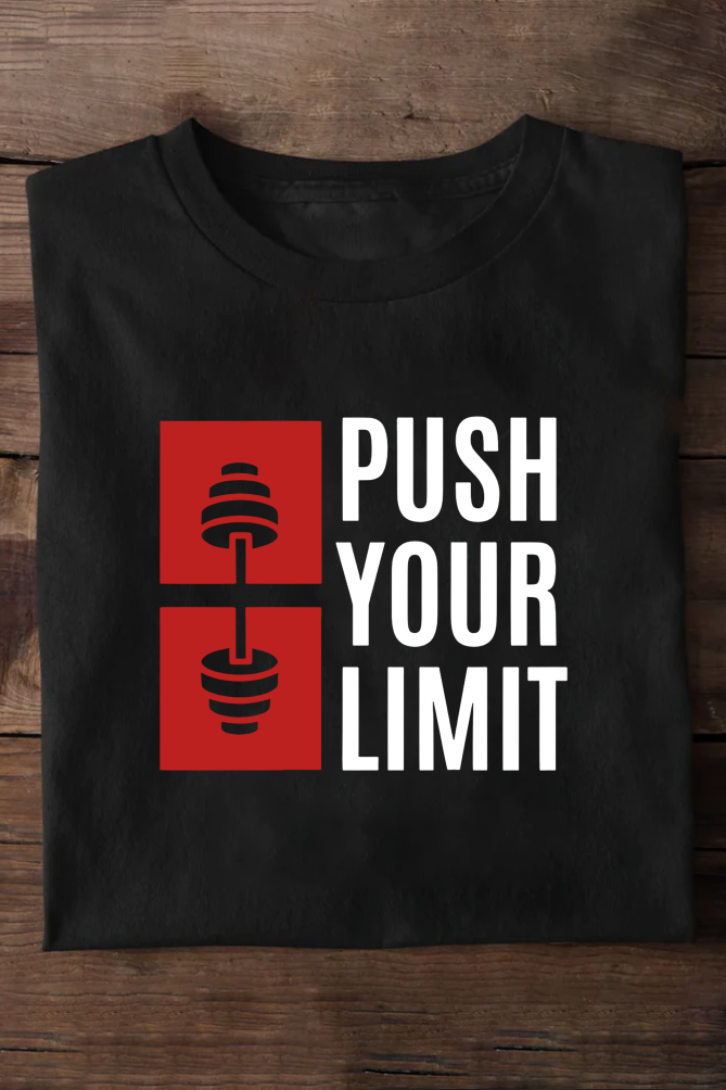 Push Your Limit Unisex Gym Oversize T-shirt