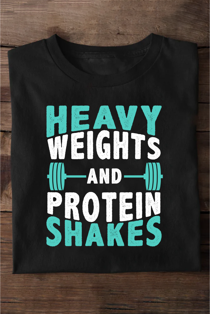 Heavy Weights And Protein Shakes Unisex Gym Oversize T-shirt