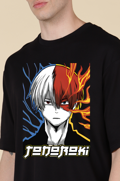 Shoto Todoroki Anime Oversized T-shirt