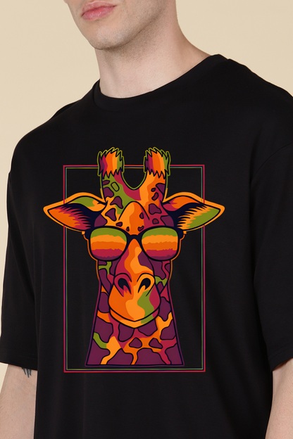 Giraffe in Shades Oversized T-shirt