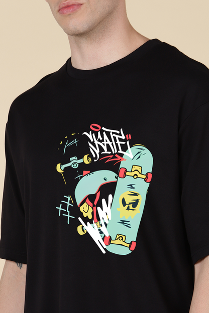 Skateboarding Graffiti Oversized T-shirt