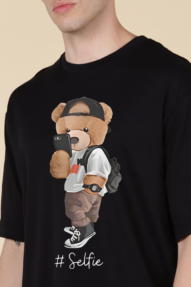 Teddy with Smartphone Oversized T-shirt