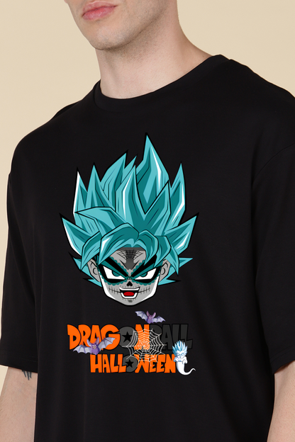 Dragonball Halloween Green Hair Oversized T-shirt