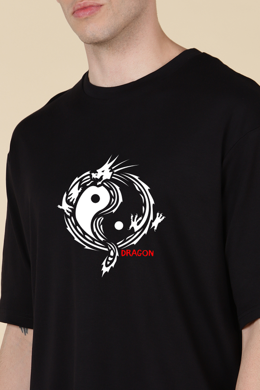 Ying-Yang Dragon Oversized T-shirt