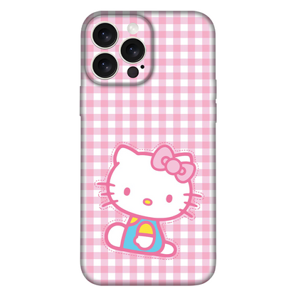 Pink & White Cute Kitty Case