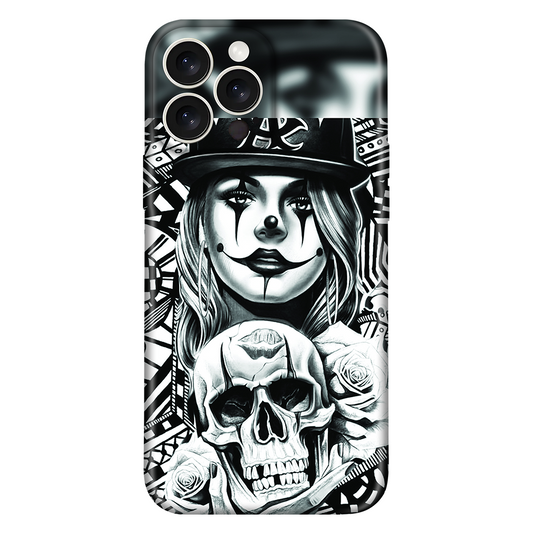 Monochromatic Skull and Patterns Case