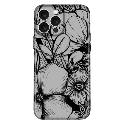 Monochrome Floral Elegance Case