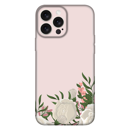 White Rose Green Leaf Case